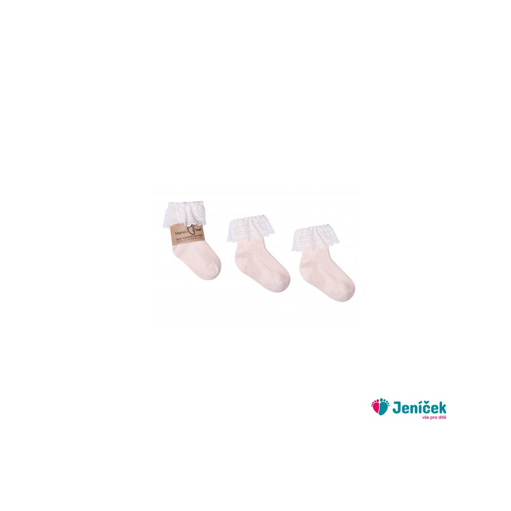 11526 mama s feet detske ponozky vintage love apricot merunkove