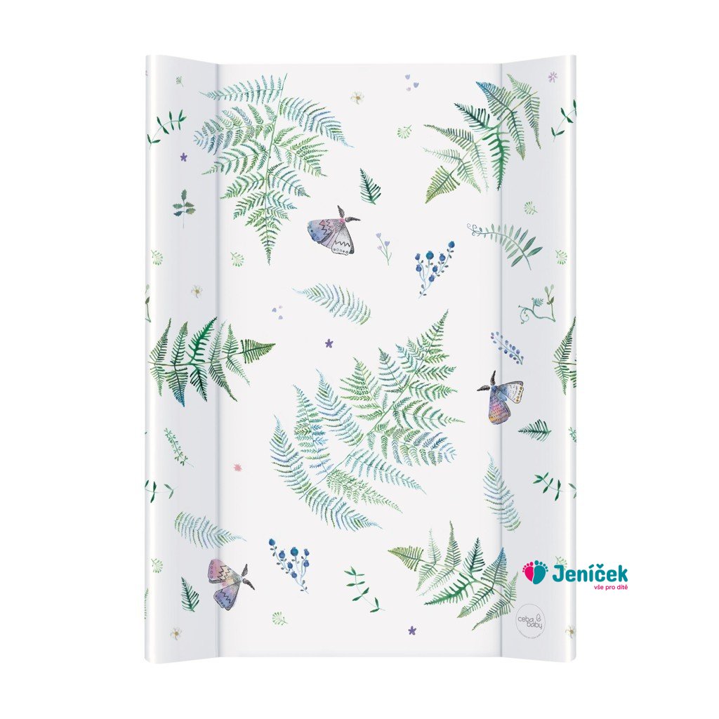 CEBA Podložka přebalovací 2-hranná s pevnou deskou (50x70) Comfort Watercolor World Polypody
