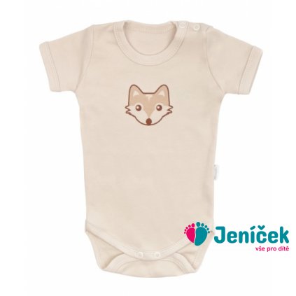 Mamatti Kojenecké body kr. rukáv, Baby Fox - béžová, vel. 74