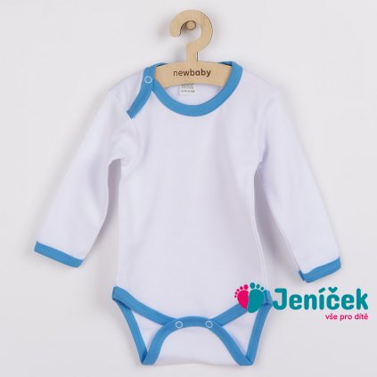 Kojenecké body New Baby s modro-tyrkysovým lemem