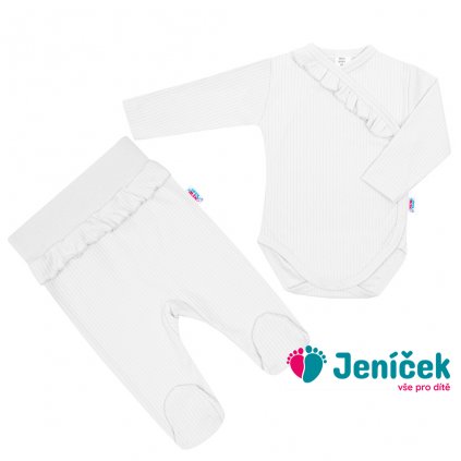 2-dílná kojenecká souprava New Baby Stripes bílá