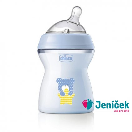 CHICCO Láhev kojenecká Natural Feeling 250 ml chlapec 2m+