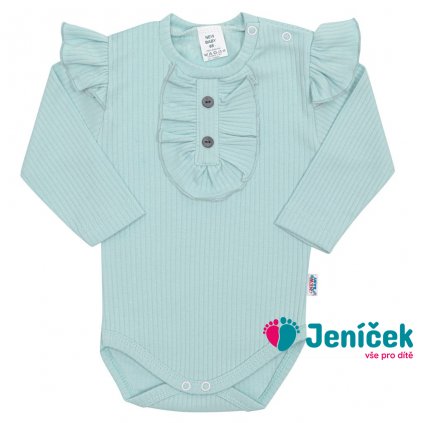 Kojenecké body New Baby Stripes ledově modré