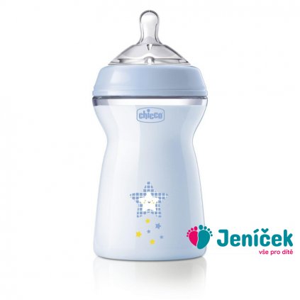 CHICCO Láhev kojenecká Natural Feeling 330 ml chlapec 6m+