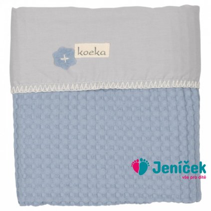 Koeka Deka Antwerp 75x100, waffle/flanel, soft blue/silver grey