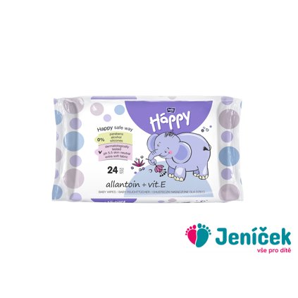 BELLA HAPPY BABY Vlhčené ubrousky s vitamínem E 24 ks