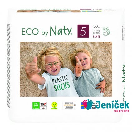 ECO BY NATY PANTS Kalhotky plenkové jednorázové 5 (12-18 kg) 20 ks
