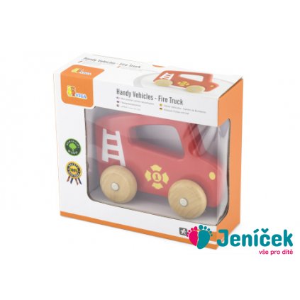 Dřevěné hasičské autíčko