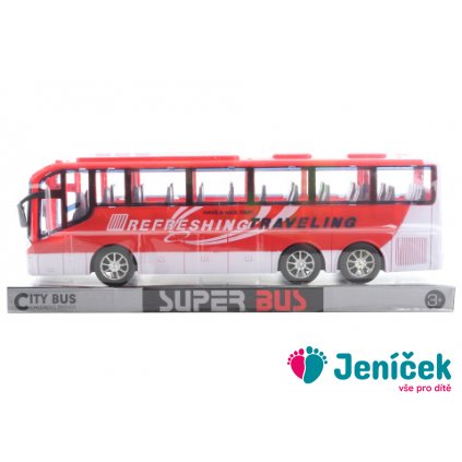 Autobus na setrvačník červený
