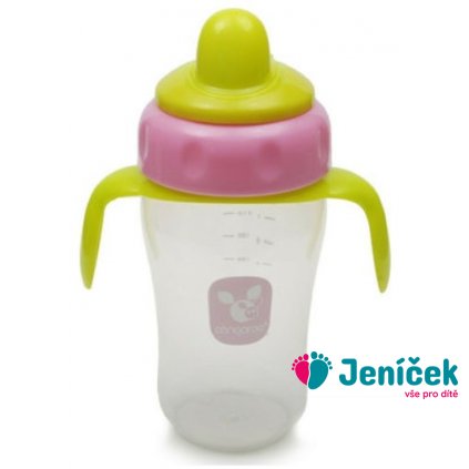 Cangoroo Tréninkový hrneček s tvrdým pítkem - růžový, 270 ml