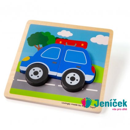 Bigjigs Toys Vkládací puzzle Auto