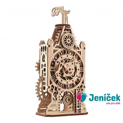 Ugears 3D dřevěné mechanické puzzle Hodinová věž