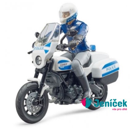 Bruder BWORLD policejní motocykl Ducati Scrambler s jezdcem