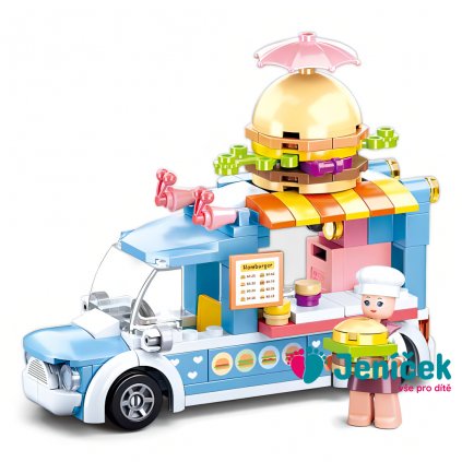 Sluban Girls Dream M38-B0993B Pojízdná prodejna hamburgerů