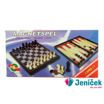 Šachy, dáma, vrhcáby magnetické
