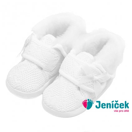 Kojenecké zimní capáčky ke křtu New Baby 6-12 m holka