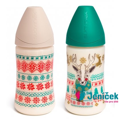 SUAVINEX | LÁHEV 270 ml Kulatá savička 3-poziční - kolekce WINTER