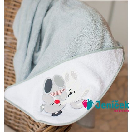 INTERBABY | Osuška froté PŘÁTELÉ - ŠEDÁ