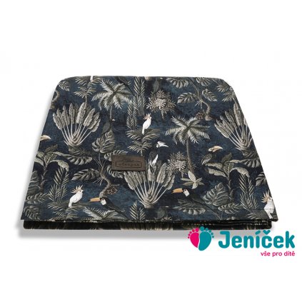 Bambusová deka/šátek Sleepee Bamboo 3v1 Jungle Dark Blue