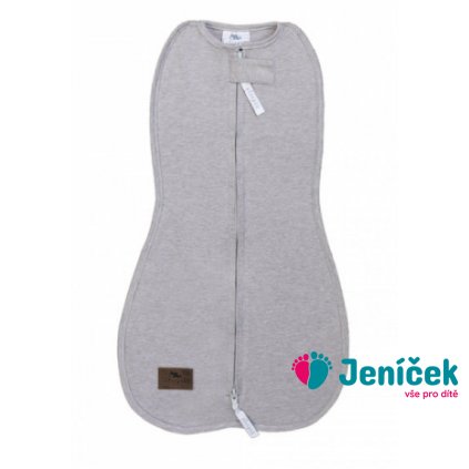 Zavinovačka Sleepee First Step Swaddle s čepičkou zdarma tmavě šedá