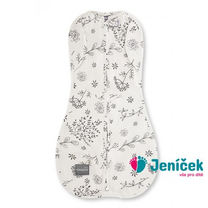 Zavinovačka Sleepee Second Step Swaddle s čepičkou zdarma Bloom