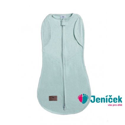 Zavinovačka Sleepee Second Step Swaddle s čepičkou zdarma mintová