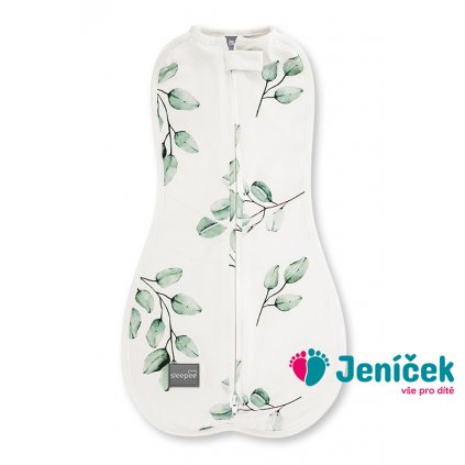 Zavinovačka Sleepee First Step Swaddle s čepičkou zdarma Eukalyptus