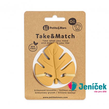 PETITE&MARS Kousátko silikonové TAKE&MATCH Intense Ochre 0m+