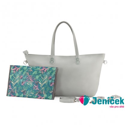 KINDERKRAFT SELECT Taška přebalovací Treasurebag Light Grey Nature Vibes, Premium