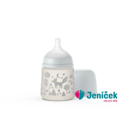 SUAVINEX | Kojenecká láhev 150 ml S FOX - STŘÍBRNÁ