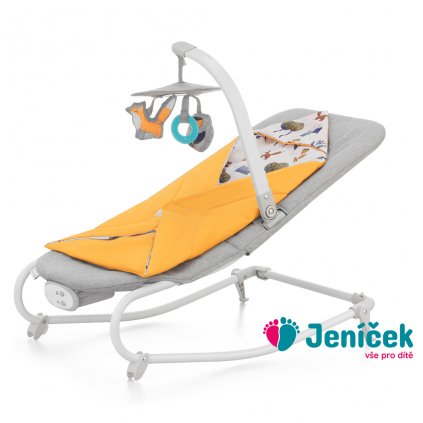 KINDERKRAFT Houpátko vibrující s melodií Felio 2 Forest Yellow 0m+, do 9 kg