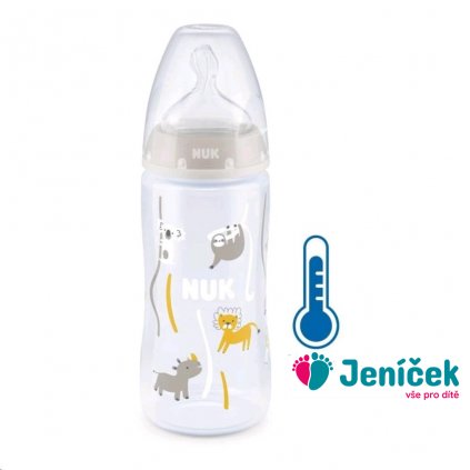 Kojenecká láhev NUK FC+Temperature Control 300 ml BOX-Flow Control savička beige