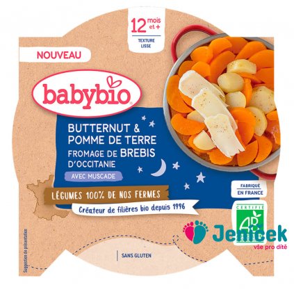 BABYBIO Brambory máslová dýně ovčí sýr 230 g