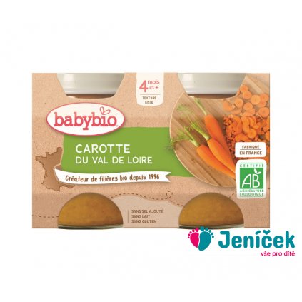 BABYBIO Příkrm mrkev 2x 130 g