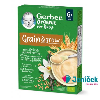 GERBER Organic Kaše nemléčná s příchutí vanilky 200 g​