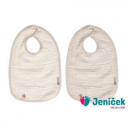 Bebe-Jou Bryndáčky Bébé-Jou Pure Cotton Sand 2ks