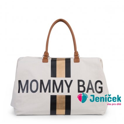 Přebalovací taška Mommy Bag Off White / Black Gold