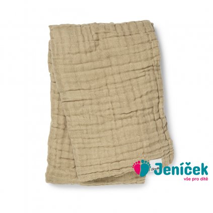 Mušelínová deka Crinkled blanket Elodie Details - Pure Khaki