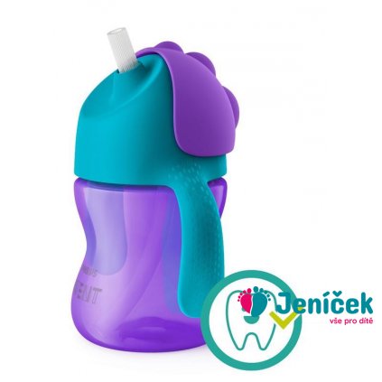 Philips AVENT Hrneček s ohebným brčkem 200 ml dívka