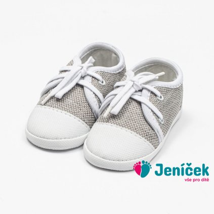 Kojenecké tenisky capáčky New Baby jeans šedá 0-3 m