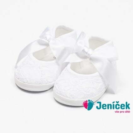 Kojenecké krajkové capáčky New Baby bílá 12-18 m