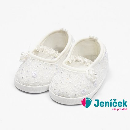 Kojenecké krajkové baletky capáčky New Baby béžová 0-3 m