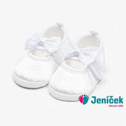 Kojenecké saténové capáčky New Baby bílá 3-6 m