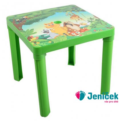 Dětský zahradní nábytek - Plastový stůl zelený