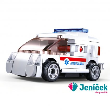 Sluban Power Bricks M38-B0916F Natahovací auto ambulance