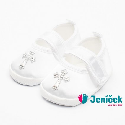 Kojenecké saténové capáčky ke křtu New Baby 12-18 m
