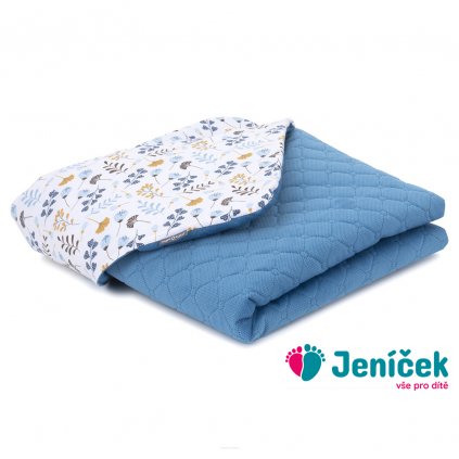 MamoTato Deka 75x100 Velvet Ginkgo růžová / jeans