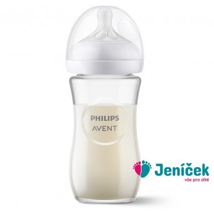 Philips AVENT Láhev Natural Response skleněná 240 ml, 1m+