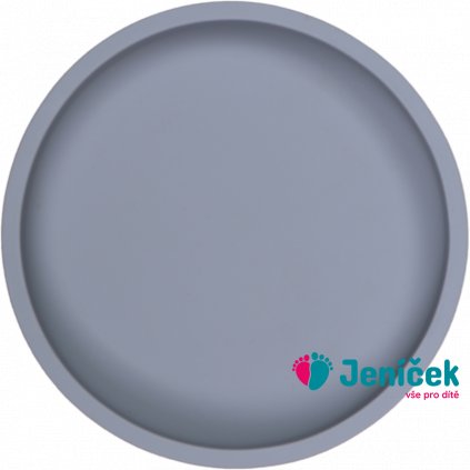 TRYCO Silikonový talířek kulatý, Dusty Blue