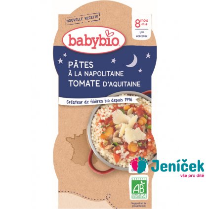 BABYBIO Večerní menu Neapolské těstoviny 2x 200 g